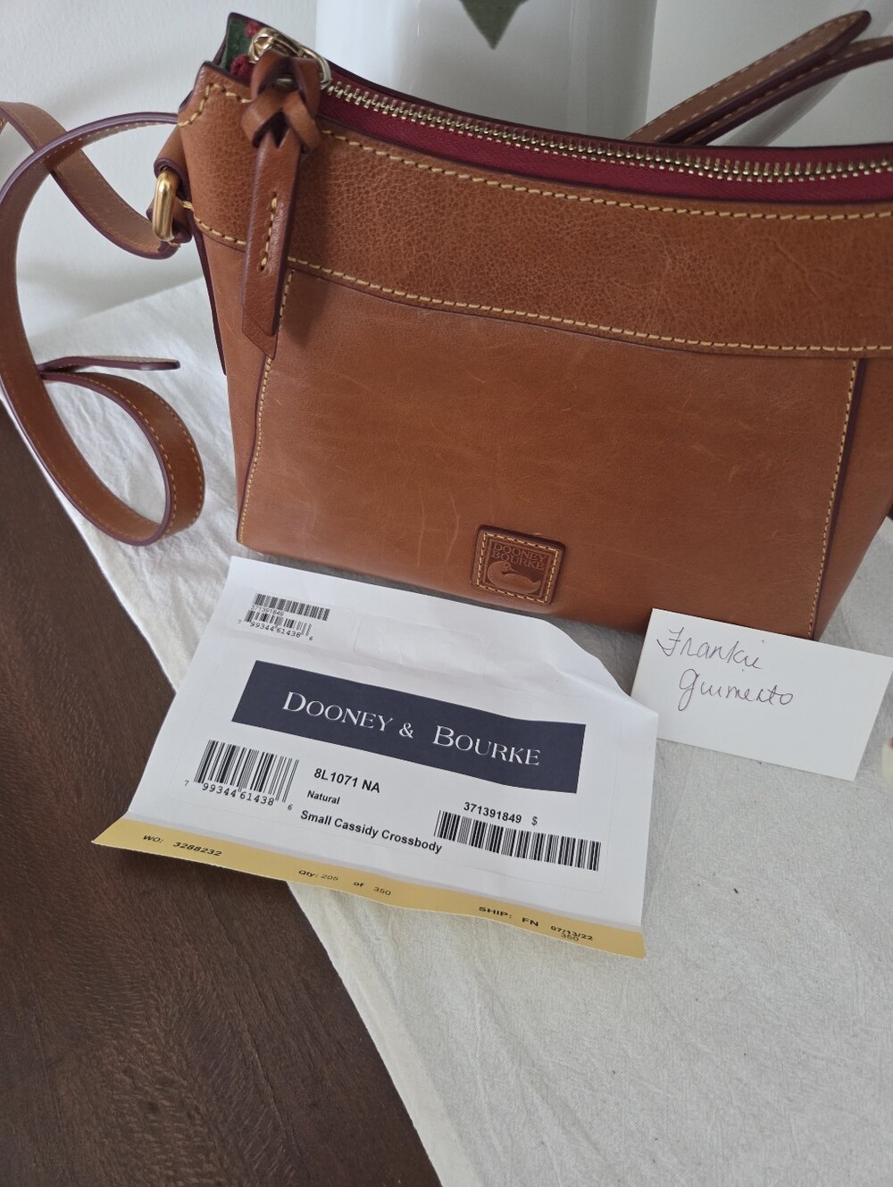 Dooney & Bourke Florentine Small Cassidy Crossbody Color: Natural